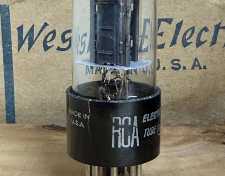 6SN7GT RCA black plates, bottom D-getter, test excellent