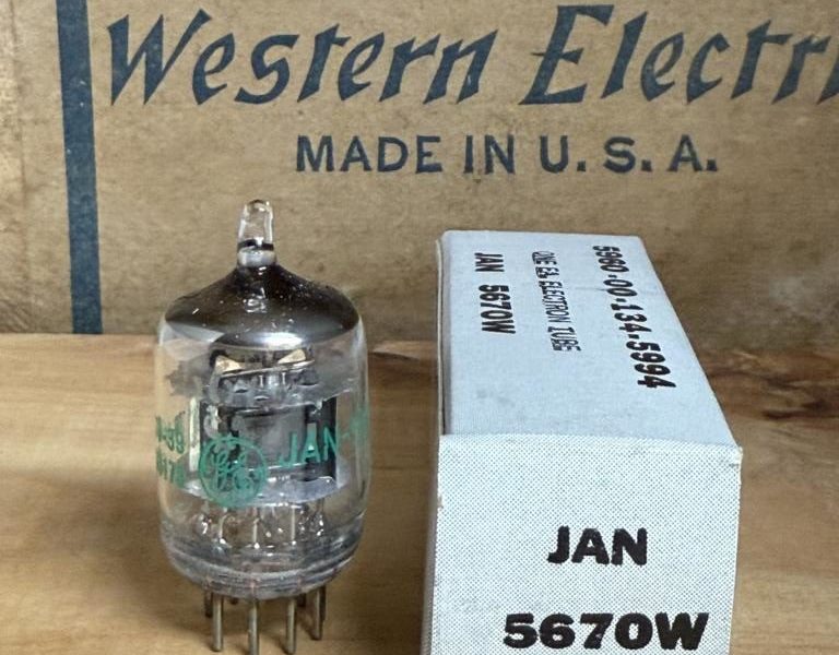 5670W JAN GE, 396A, 2C51, 1980ies, black plate, milspec