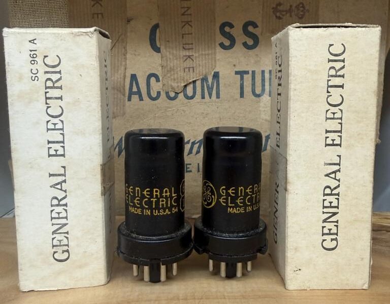 6AC7 VT11 GE, one pair, true NOS/NIB, milspec, for Fosi GR70