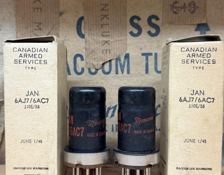 6AC7 VT112 Marconi, one pair, true NOS/NIB, super rare, for Fosi GR70
