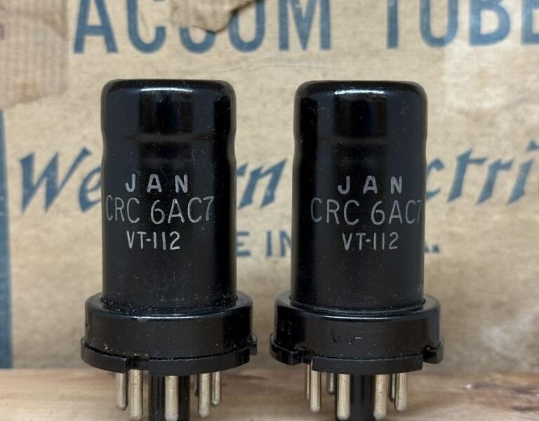 6AC7 VT112 RCA, one pair, true NOS/NIB, milspec for Fosi GR70