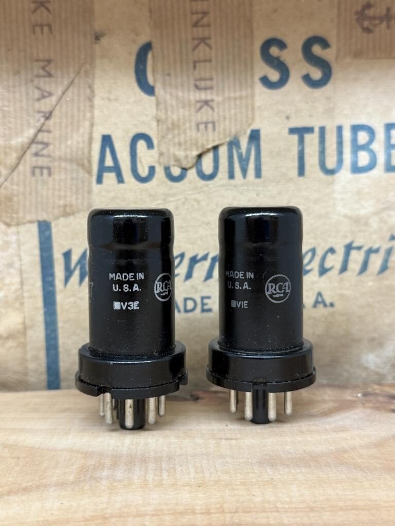 6AC7 VT112 RCA, one pair, true NOS/NIB, milspec for Fosi GR70 - Image 2