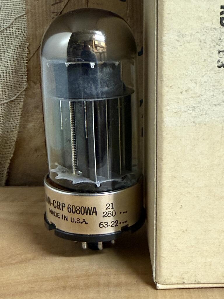 6080WA Raytheon true NOS in original military box, 6AS7G sub - Image 3